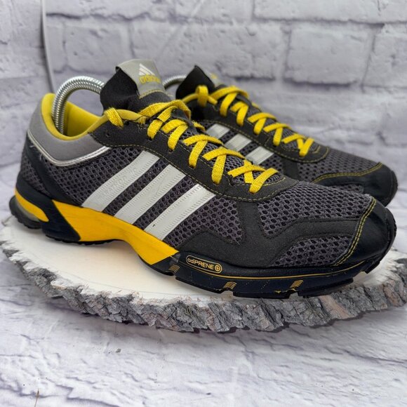 Adidas Marathon 10 adiPRENE Women's Size 10.5 Running Shoes Gray Yellow Sneakers - Picture 4 of 15